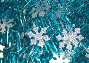 5ft blue christmas tree-Blue Tinsel Pop Up Christmas Tree-Artificial christmas tree插图1