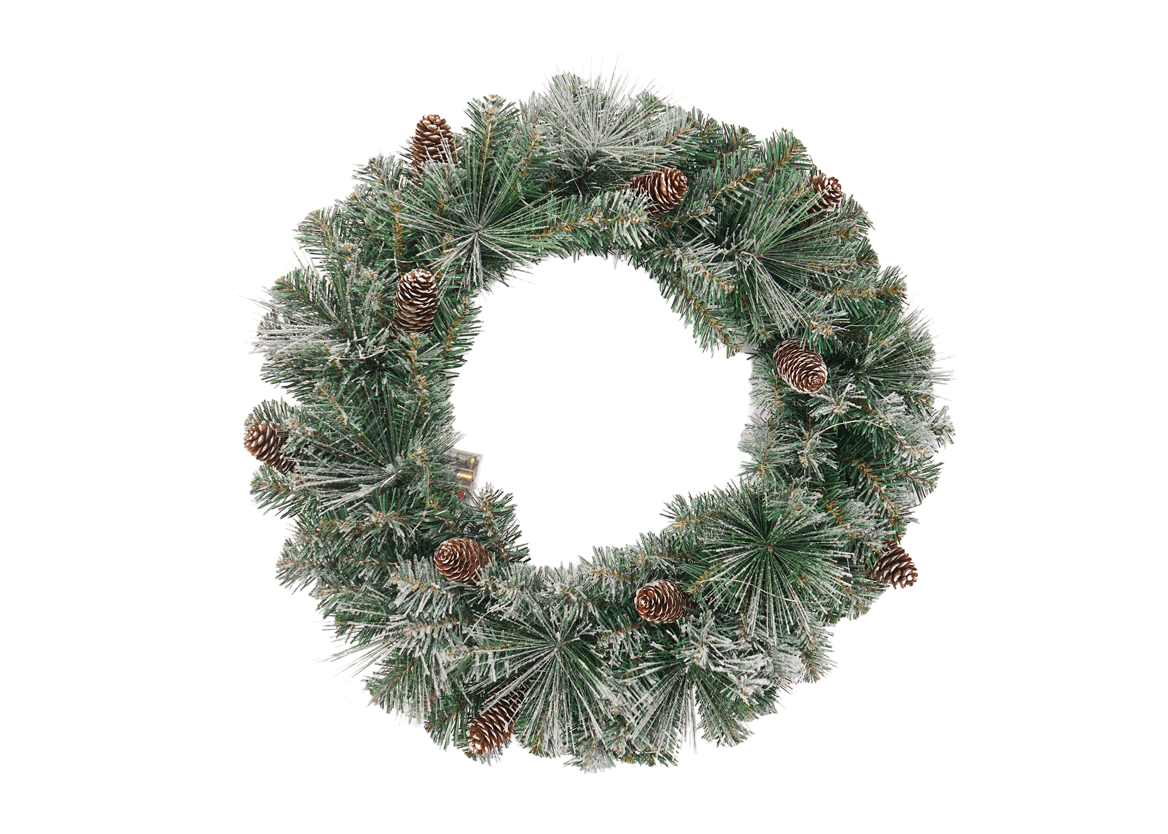 HSENIFE Christmas Wreath & Garland | Flocked Pine, Pinecones