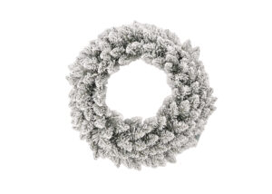 HSENIFE Christmas Wreath & Garland | Flocked Pine, Pinecones插图2