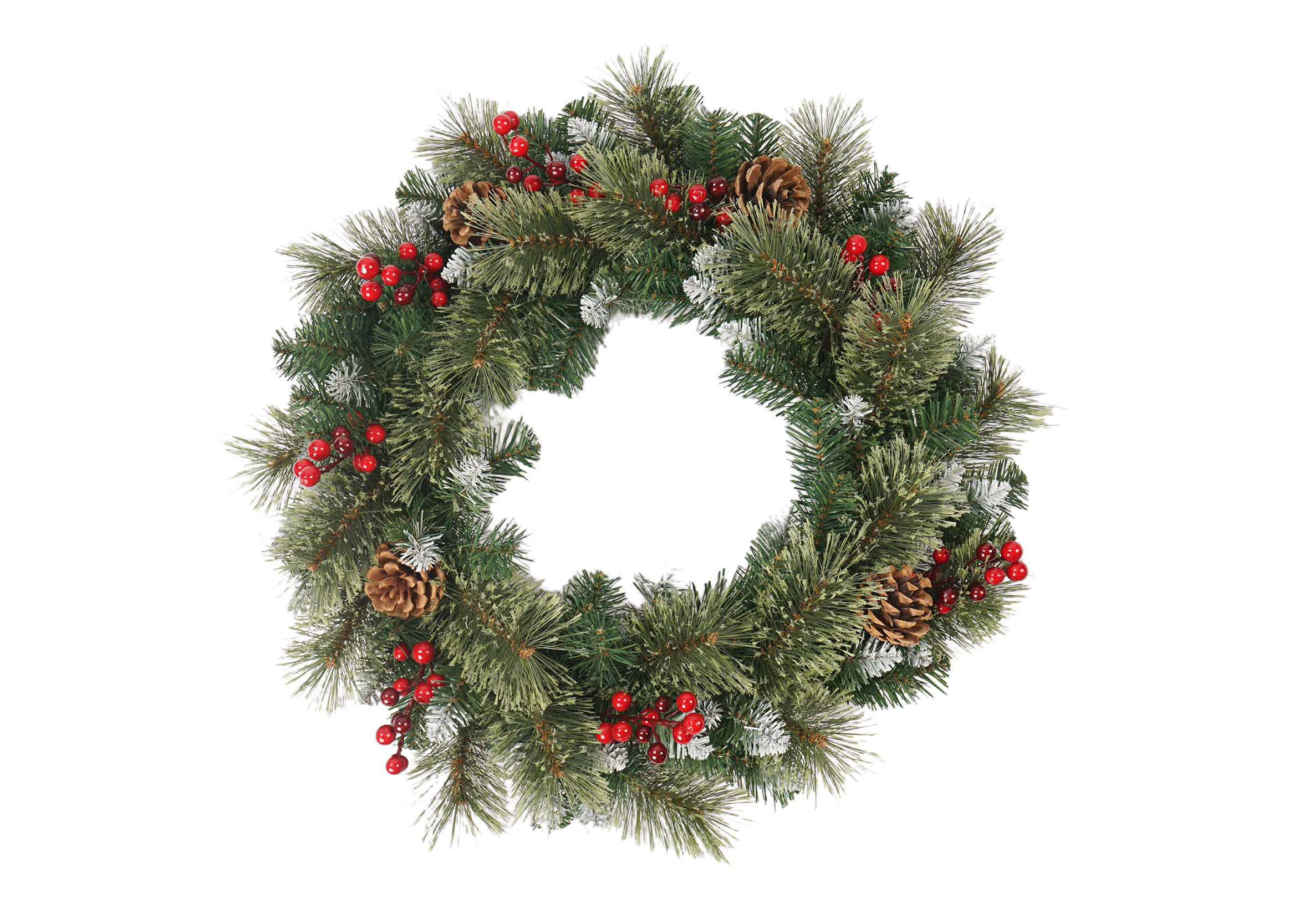HSENIFE Christmas Wreath & Garland | Flocked Pine, Pinecones - Image 6
